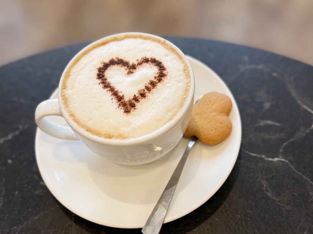 Cappuccino mit Herz